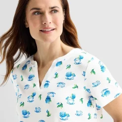 Adonna Womens Short Sleeve 2-pc. Pajama Set