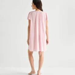 Adonna Womens Short Sleeve Round Neck Nightgown