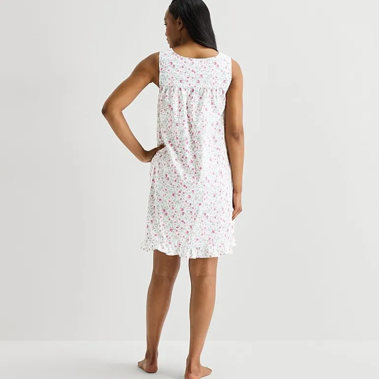 Adonna Womens Sleeveless Round Neck Nightgown