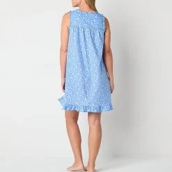 Adonna Womens Sleeveless Round Neck Nightgown