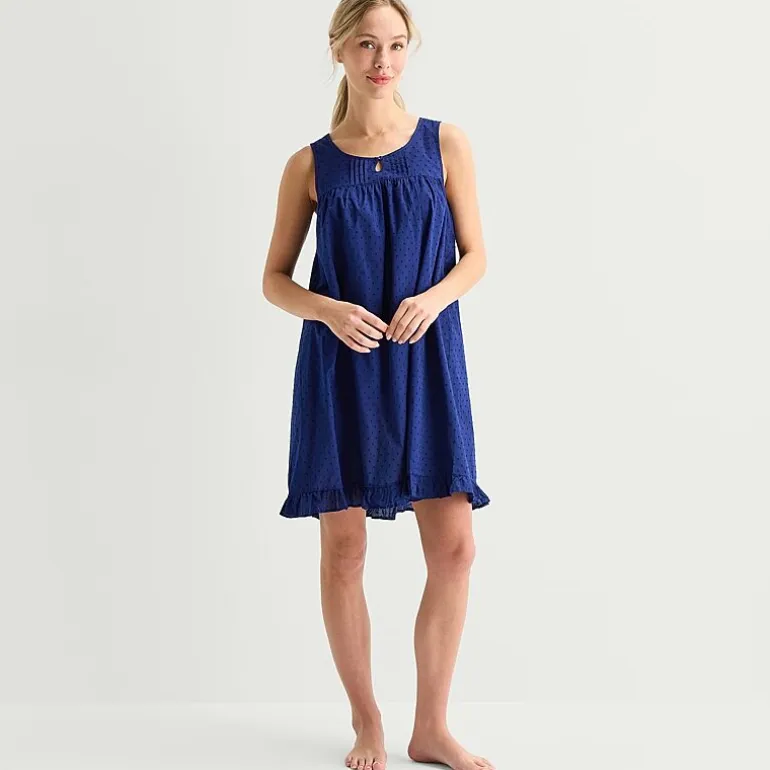Adonna Womens Sleeveless Round Neck Nightgown