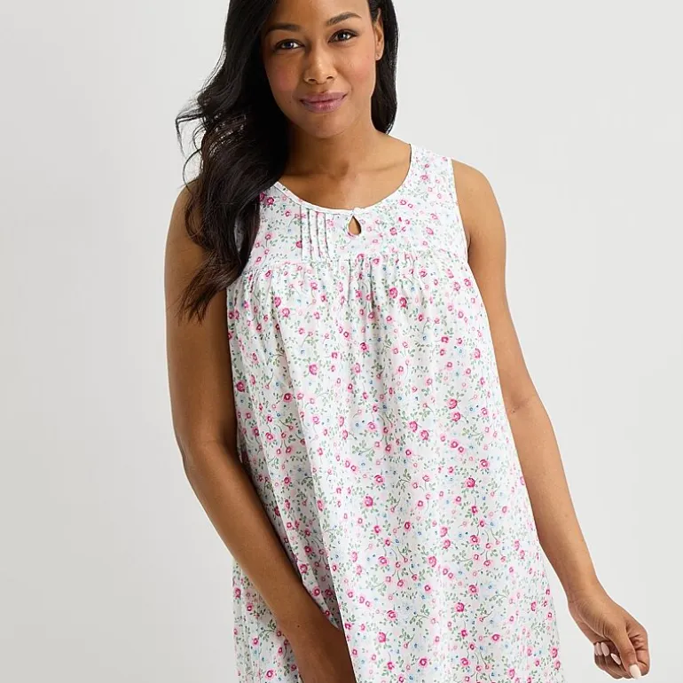 Adonna Womens Sleeveless Round Neck Nightgown