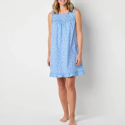 Adonna Womens Sleeveless Round Neck Nightgown