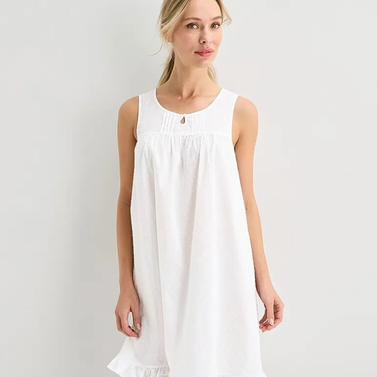 Adonna Womens Sleeveless Round Neck Nightgown