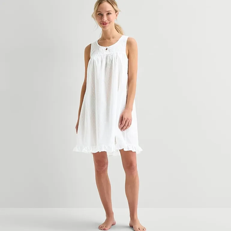 Adonna Womens Sleeveless Round Neck Nightgown