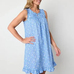 Adonna Womens Sleeveless Round Neck Nightgown