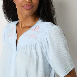Adonna Womens Waffle Short Sleeve Long Length Robe