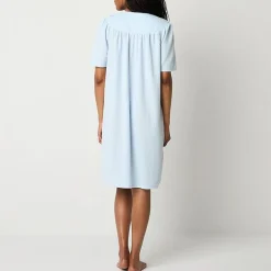 Adonna Womens Waffle Short Sleeve Long Length Robe