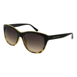 Adrienne Vittadini Wrapped Cateye With Top Brow Bar Inlay Womens UV Protection Cat Eye Sunglasses