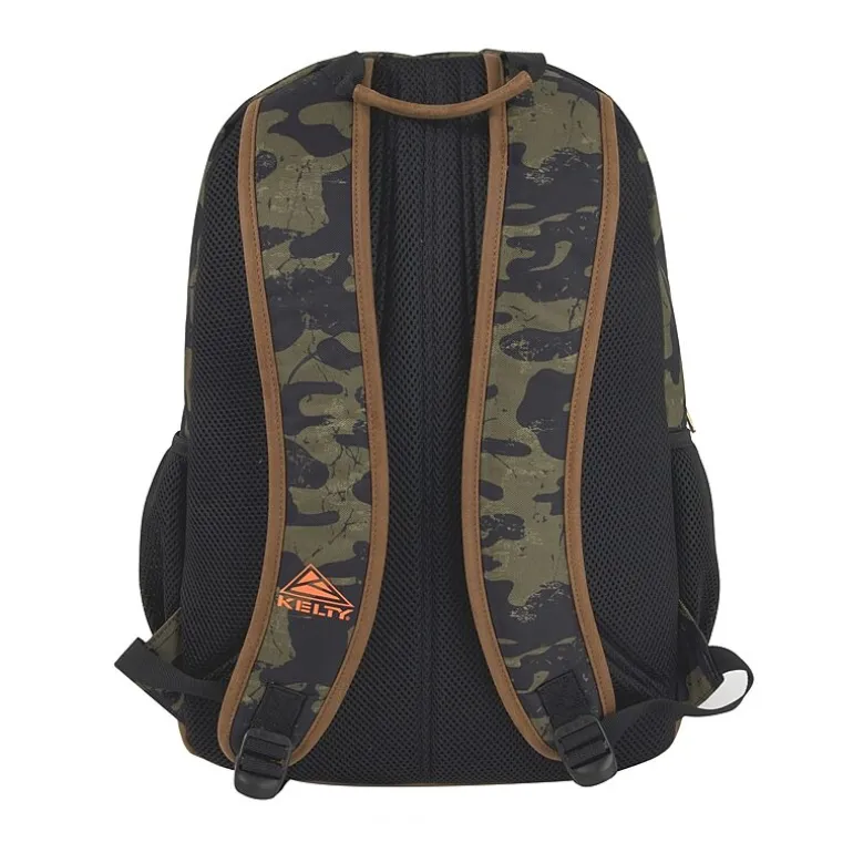 AD Sutton Kelty Camo Backpack with Faux Leather Trim