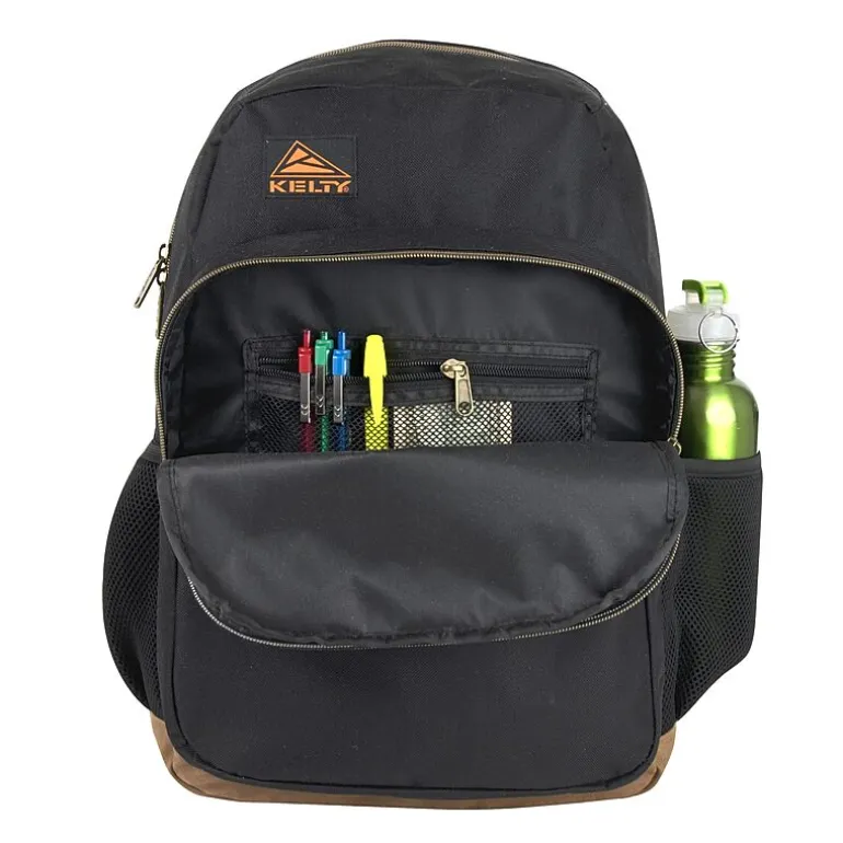 AD Sutton Kelty Camo Backpack with Faux Leather Trim