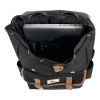 AD Sutton Kelty Flap Drawstring Backpack with Faux Leather Trim