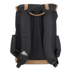 AD Sutton Kelty Flap Drawstring Backpack with Faux Leather Trim