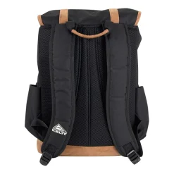 AD Sutton Kelty Flap Drawstring Backpack with Faux Leather Trim