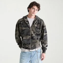 AEROPOSTALE Camo Cloud Soft Mens Long Sleeve Fleece Zipper Hoodie