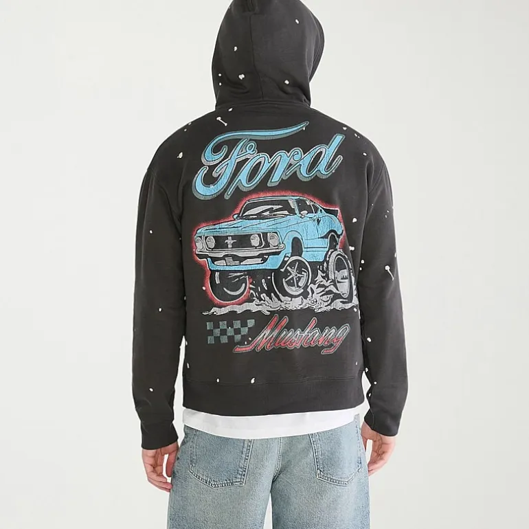 AEROPOSTALE Ford Mens Long Sleeve Fleece Hoodie
