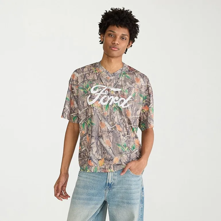 AEROPOSTALE Ford Mens V Neck Short Sleeve Jersey
