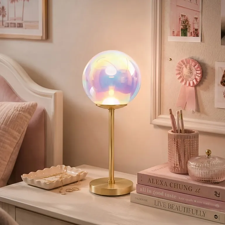 AEROPOSTALE Iridiscent Bubble Stainless Steel Table Lamp