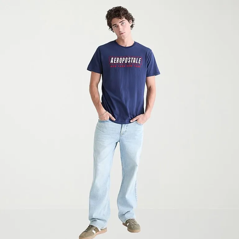 AEROPOSTALE Mens Crew Neck Short Sleeve Classic Fit Graphic T-Shirt