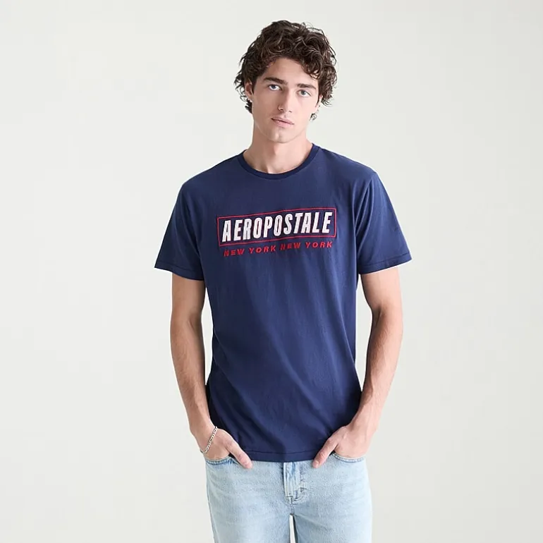 AEROPOSTALE Mens Crew Neck Short Sleeve Classic Fit Graphic T-Shirt