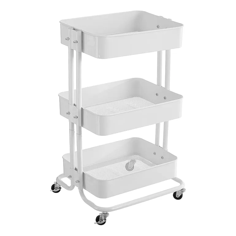 AEROPOSTALE 3 Tier Rolling White Utility Cart