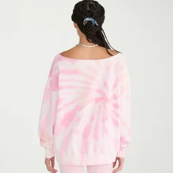 AEROPOSTALE Womens Juniors Asymmetrical Neck Long Sleeve Sweatshirt