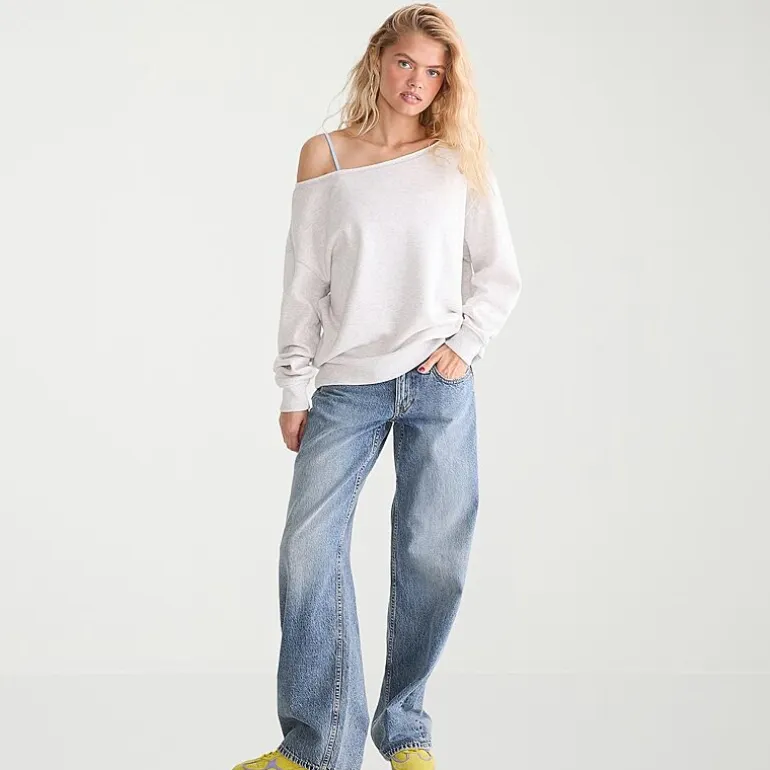 AEROPOSTALE Womens Juniors Crew Neck Long Sleeve Sweatshirt