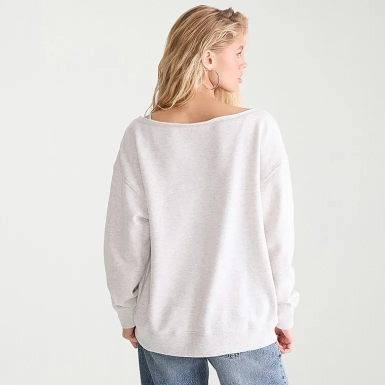 AEROPOSTALE Womens Juniors Crew Neck Long Sleeve Sweatshirt