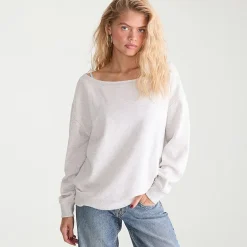 AEROPOSTALE Womens Juniors Crew Neck Long Sleeve Sweatshirt