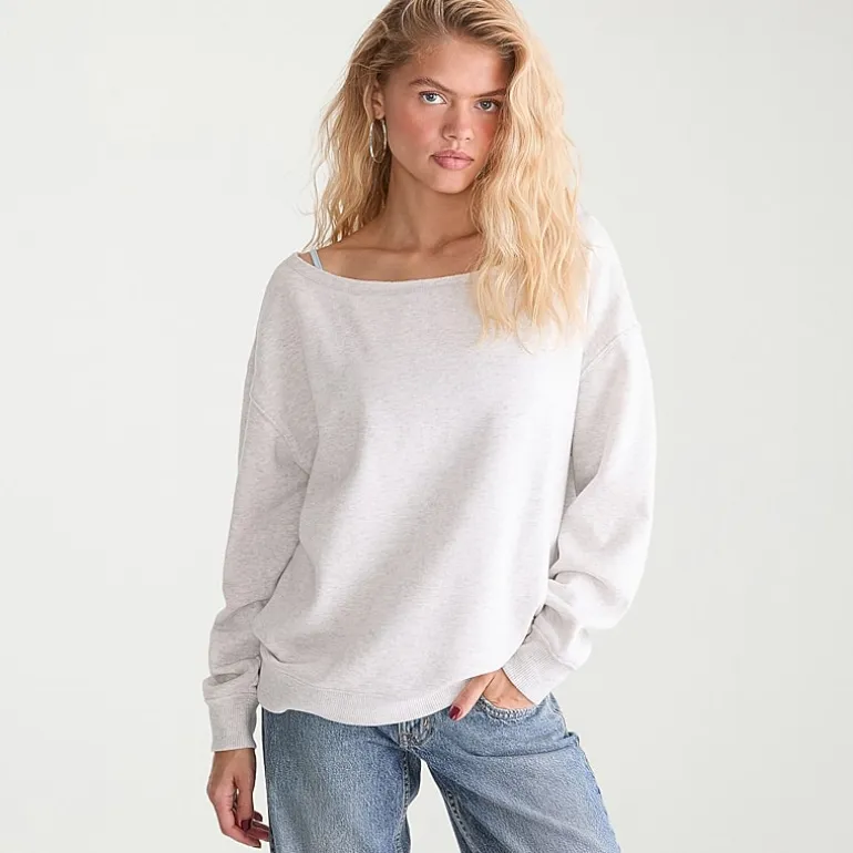 AEROPOSTALE Womens Juniors Crew Neck Long Sleeve Sweatshirt