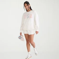 AEROPOSTALE Womens Juniors Crew Neck Long Sleeve Sweatshirt