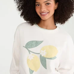 AEROPOSTALE Womens Juniors Crew Neck Long Sleeve Sweatshirt