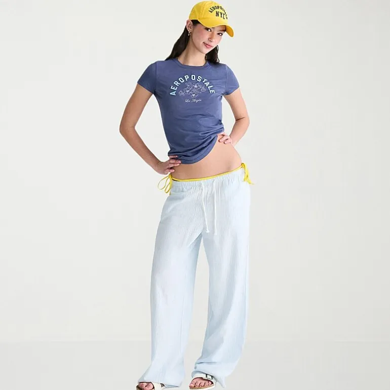 AEROPOSTALE Womens Juniors Crew Neck Short Sleeve Regular Fit Graphic T-Shirt