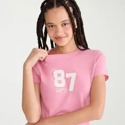 AEROPOSTALE Womens Juniors Crew Neck Short Sleeve Regular Fit Graphic T-Shirt