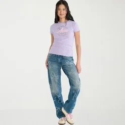 AEROPOSTALE Womens Juniors Crew Neck Short Sleeve Regular Fit Graphic T-Shirt