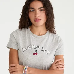 AEROPOSTALE Womens Juniors Crew Neck Short Sleeve Regular Fit Graphic T-Shirt