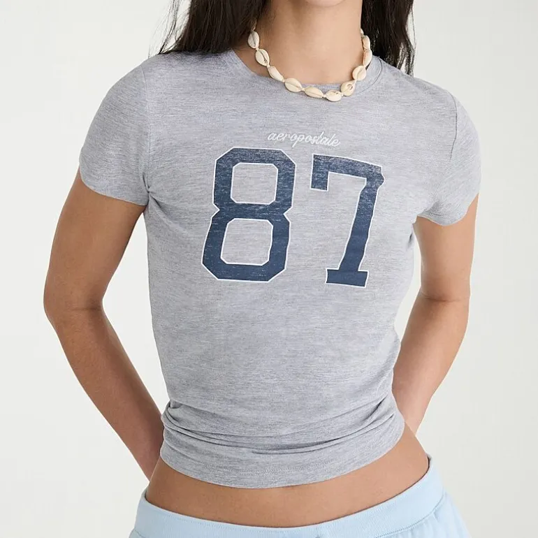 AEROPOSTALE Womens Juniors Crew Neck Short Sleeve Regular Fit Graphic T-Shirt