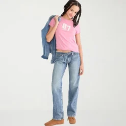 AEROPOSTALE Womens Juniors Crew Neck Short Sleeve Regular Fit Graphic T-Shirt