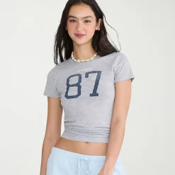 AEROPOSTALE Womens Juniors Crew Neck Short Sleeve Regular Fit Graphic T-Shirt