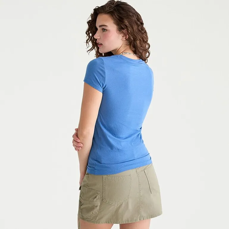 AEROPOSTALE Womens Juniors Crew Neck Short Sleeve Regular Fit Graphic T-Shirt