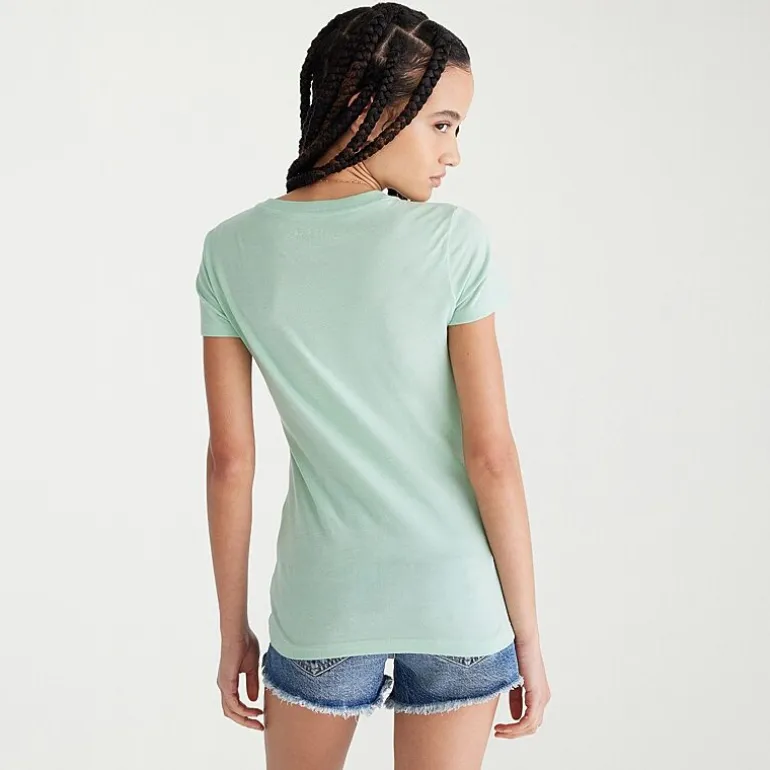 AEROPOSTALE Womens Juniors Crew Neck Short Sleeve Regular Fit Graphic T-Shirt