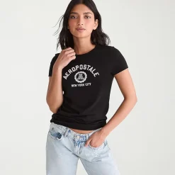 AEROPOSTALE Womens Juniors Crew Neck Short Sleeve Regular Fit Graphic T-Shirt