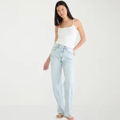 AEROPOSTALE Womens Juniors Highest Rise Relaxed Fit Jean