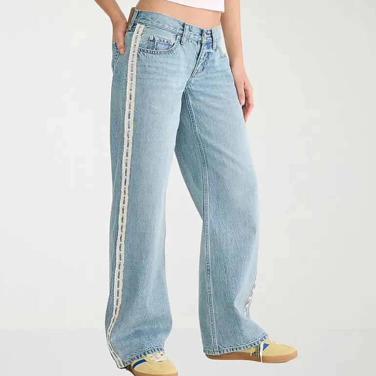 AEROPOSTALE Womens Juniors Low Rise Baggy Fit Jean