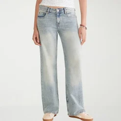 AEROPOSTALE Womens Juniors Low Rise Baggy Fit Wide Leg Jean