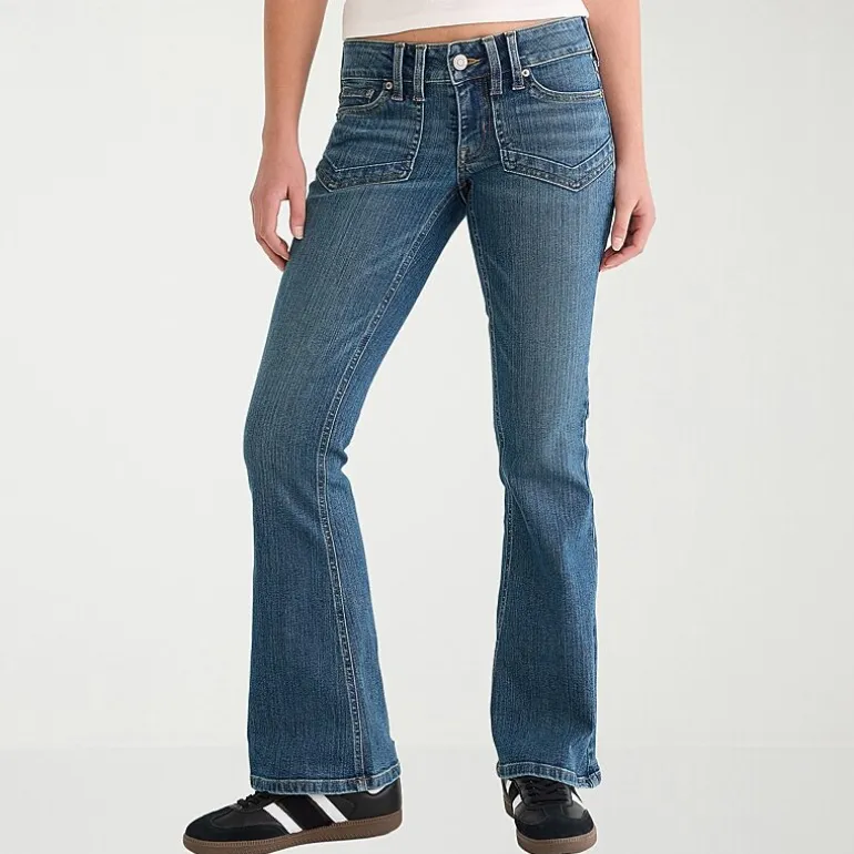 AEROPOSTALE Womens Juniors Low Rise Flare Leg Jean