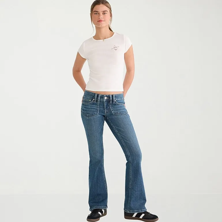 AEROPOSTALE Womens Juniors Low Rise Flare Leg Jean