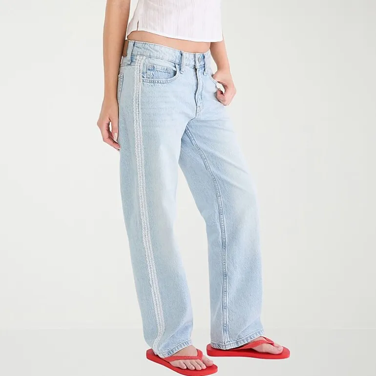 AEROPOSTALE Womens Juniors Low Rise Baggy Fit Jean