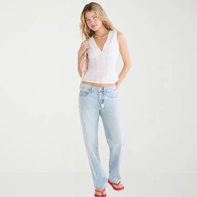 AEROPOSTALE Womens Juniors Low Rise Baggy Fit Jean