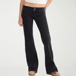 AEROPOSTALE Womens Juniors Mid Rise Flare Leg Jean
